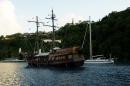 St. Lucia 2015: Pirate ship in Marigot Bay  -  04.11.2015  St. Lucia